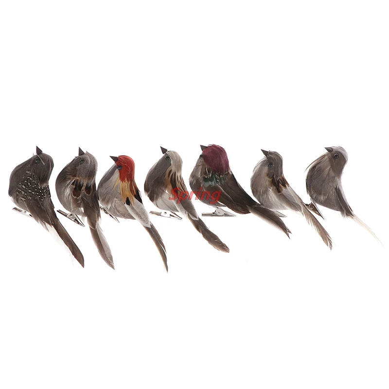 1Pcs Randomly DIY Artificial Bird Foam Vivid Feather Mini Tit Crafts Bird Simulation Model For Family Store Garden Decoration