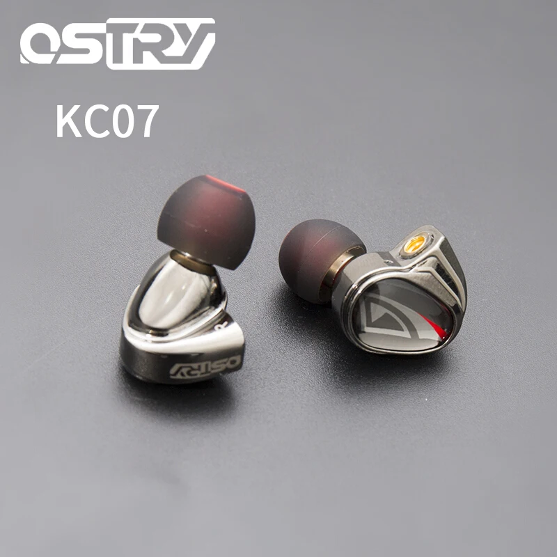 Ostry  KC07 Hybrid Wired Headphones DJ Hifi Earphone Bass Mmcx  Headset Detachable Cable