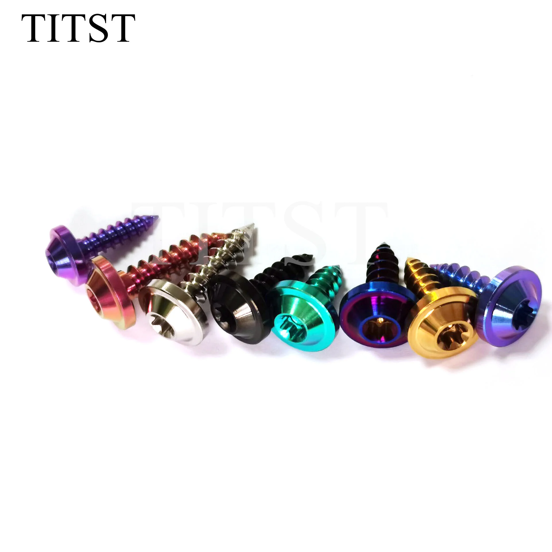 

TITST Titanium Self Tapping Screws M4x15mm M5x15/20/25mm Shell Torx Head Ti Bolt for Motorcycle ( One Lot = 10PCS ）