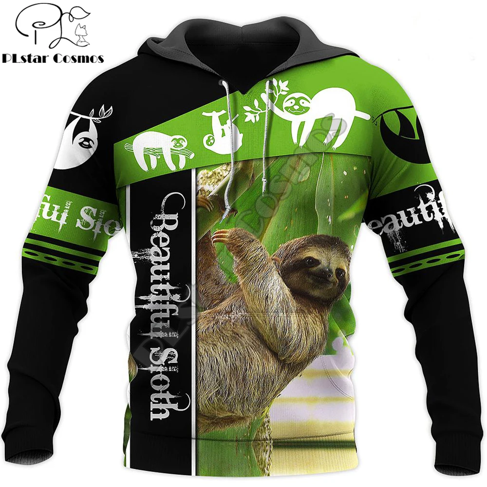 Drop shipping Beautiful Sloth 3D All Over Printed Men Hoodie Unisex Deluxe Hoodies Zip Pullover Casual Jacket Tracksuit KJ378