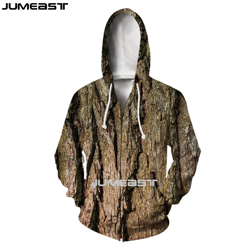 Jumeast  Men Women 3D Sweatshirts Bark Oversized Coat Streetwear Harajuku Casual Jacket Pullover Fashion Spring Zipper Hoodies