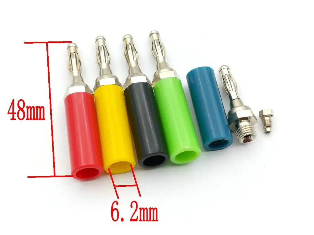 5 Pcs Messing Banana Plug 4 Mm Binding Post Test