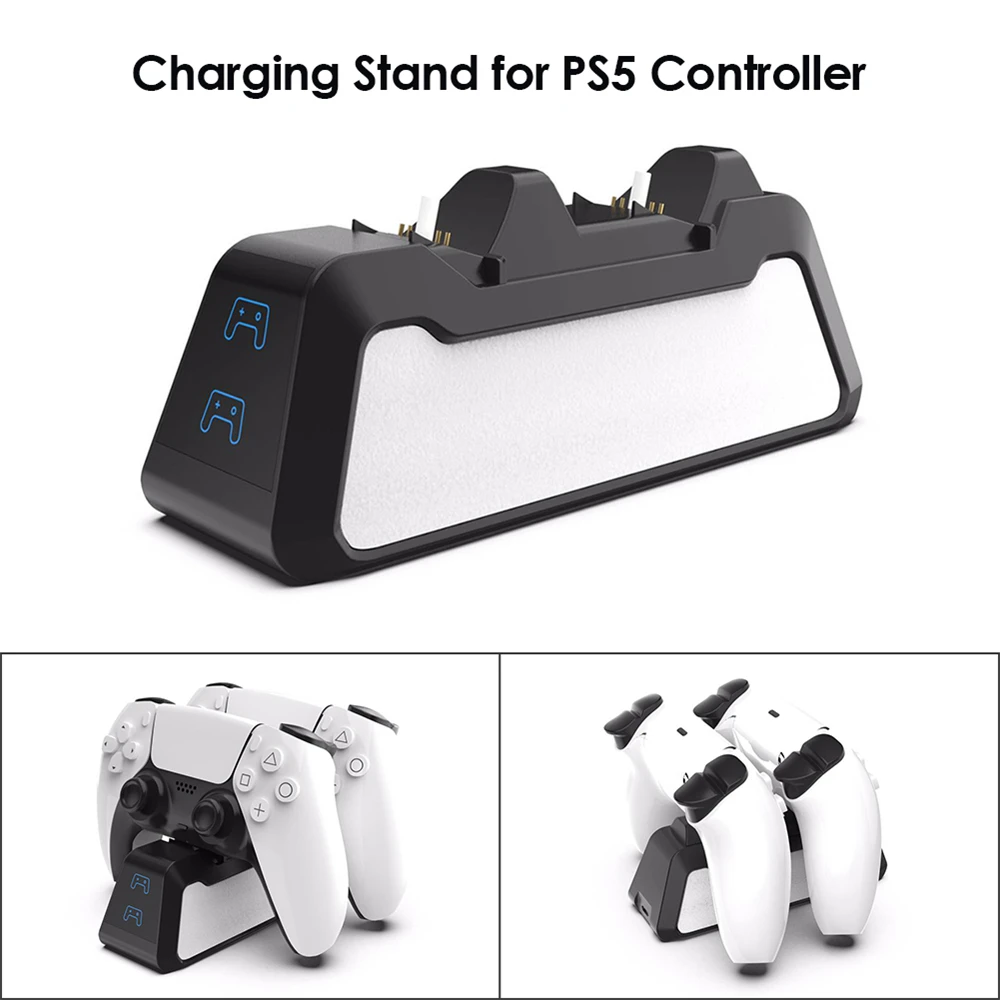 

Dual Fast Charger for PS5 Wireless Controller USB 3.1 Type-C Charging Cradle Dock Station for Sony PlayStation5 Joystick Gamepad