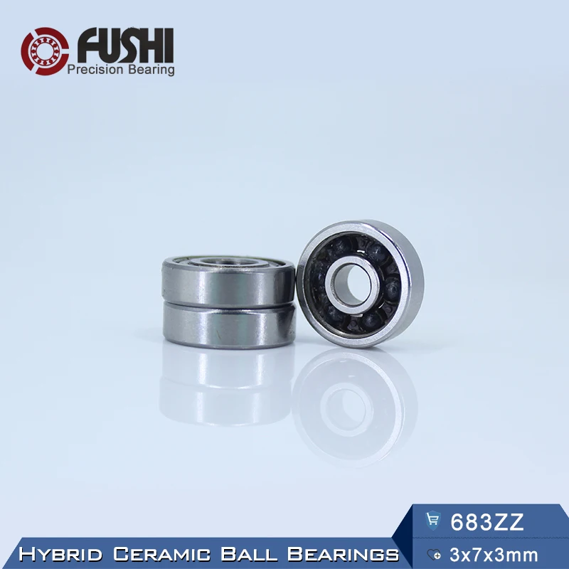 683 Hybrid Ceramic Bearing 3*7*3 mm ABEC-1 1PC Industry Motor Spindle 683HC Hybrids Si3N4 Ball Bearings 3NC 683ZZ