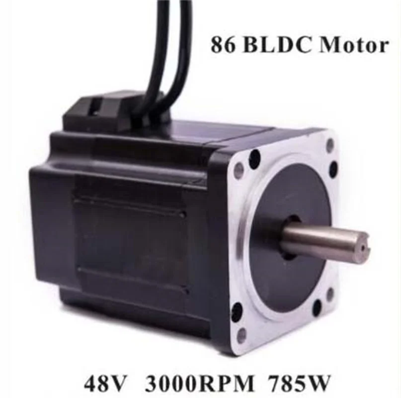 

48V DC High Quality Brushless DC Motor 800W 3000rpm Square Flange 86 mm