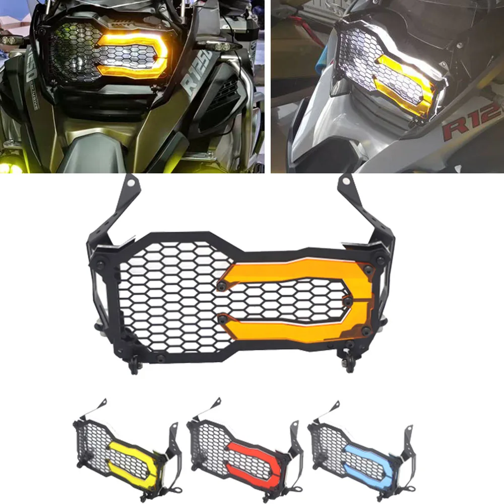 For BMW R1200GS R1250GS Headlight Guard Protector Grille Grill Cover R 1250 GS Adventure R 1200 GS ADV / LC Acrylic Lamp Patch