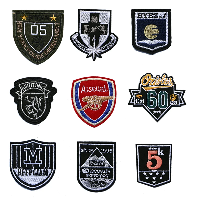 1pcs Fashion 3D Digital Patch Armband  Outdoor Sports Embroidery Badge Wood Stripe Sticker Cloth Backpack Coat Denim