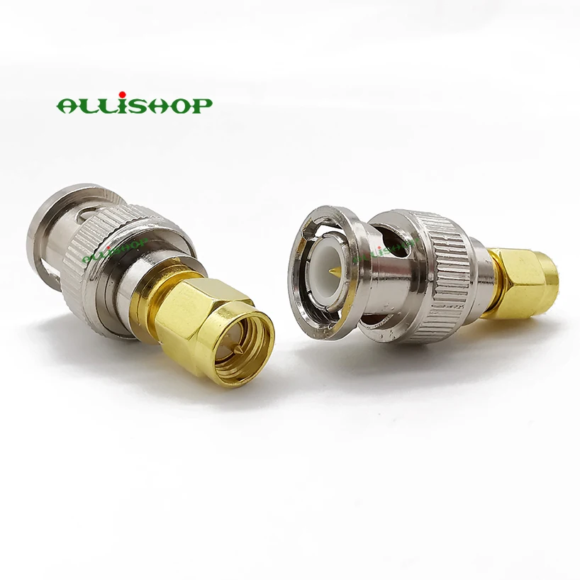 RF Adapter BNC Male to SMA Male RF Coaxial Adapter SMA Male Plug to BNC Male Plug RF Connector Coax Adapter