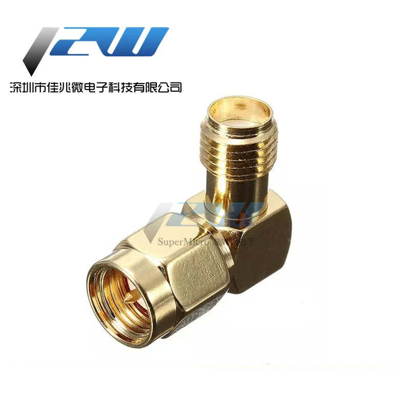 SMA to SMA Connector 90 Degree Right Angle SMA Male to Female Adapter Screw the Needle to SMA Male to Female