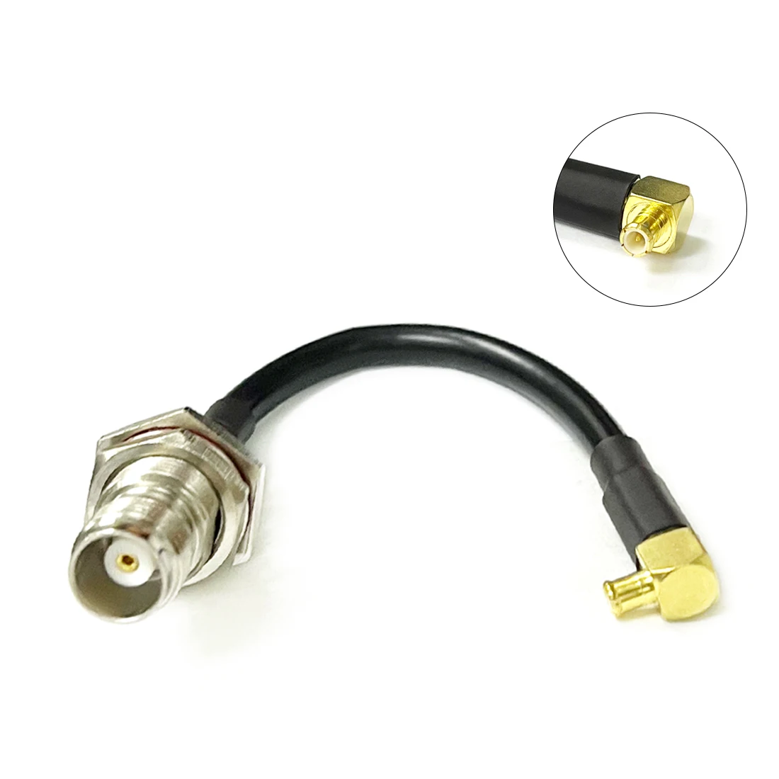 New TNC Female Bulkhead to MCX Male Right Angle Pigtail Cable Adapter RG58 20cm/30cm/50cm for WIFI Wireless