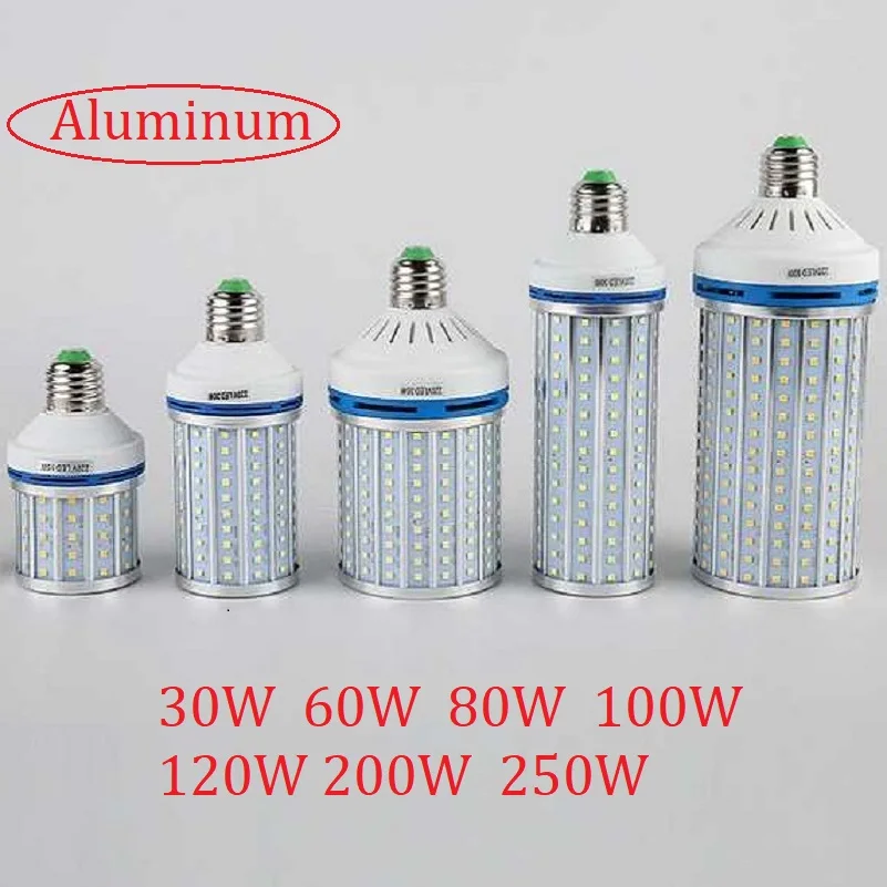 

30W 60W 80W 100W 120W 200W 250W LED Lamp E27 E26 E40 E39 B22 220V 110V Corn Bulb Energy Saving For Home Outdoor Lighting light