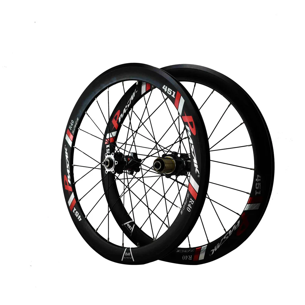 

Folding Bike Wheelset with Disc Brake, BMX Wheel, HG Cassette QR, 100mm, 135mm Rim, 40mm Depth, 20 Inch, 406, 22 Inch, 451