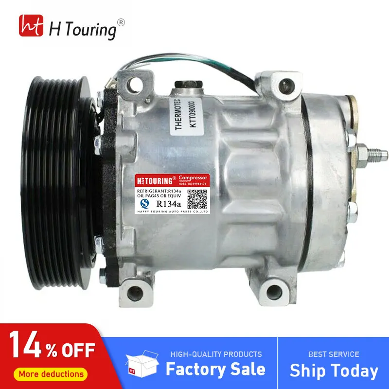 

For Volvo FH 12 FH 16 FL 12 1458999 1864126R 1685170R 1685170 SD8231 1685170 Auto AC Air Conditioning Compressor SD7H15 PV7 24V