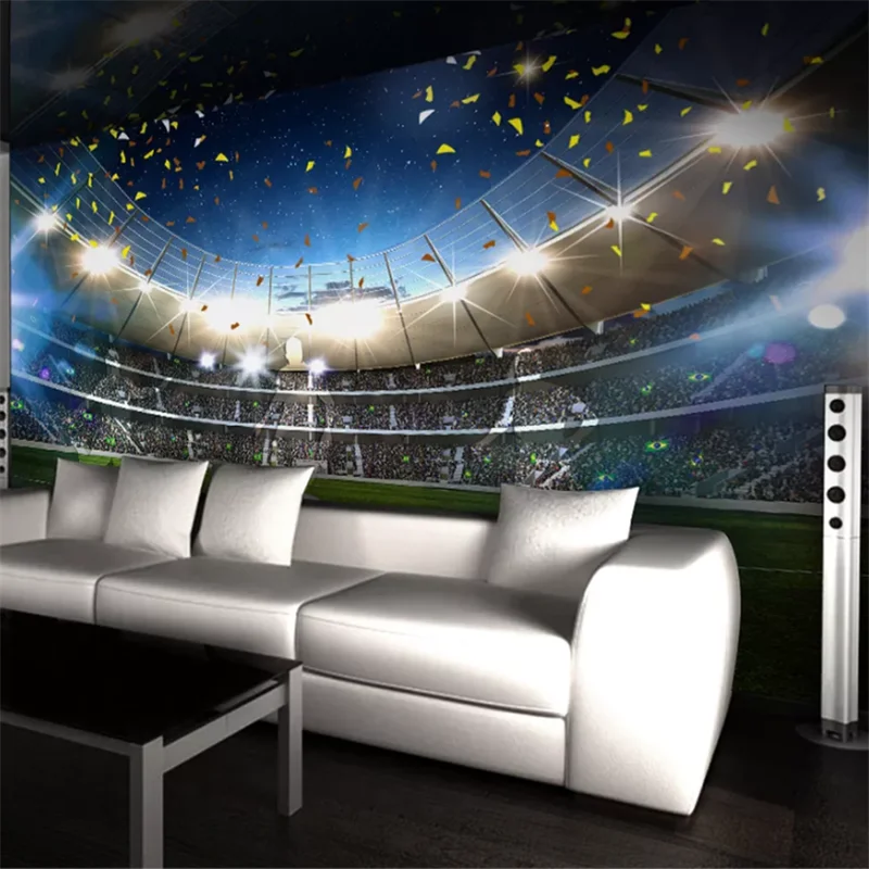 Custom wallpaper large 3d huge football field mural living room bedroom tv background wall Sports place decorative painting обои