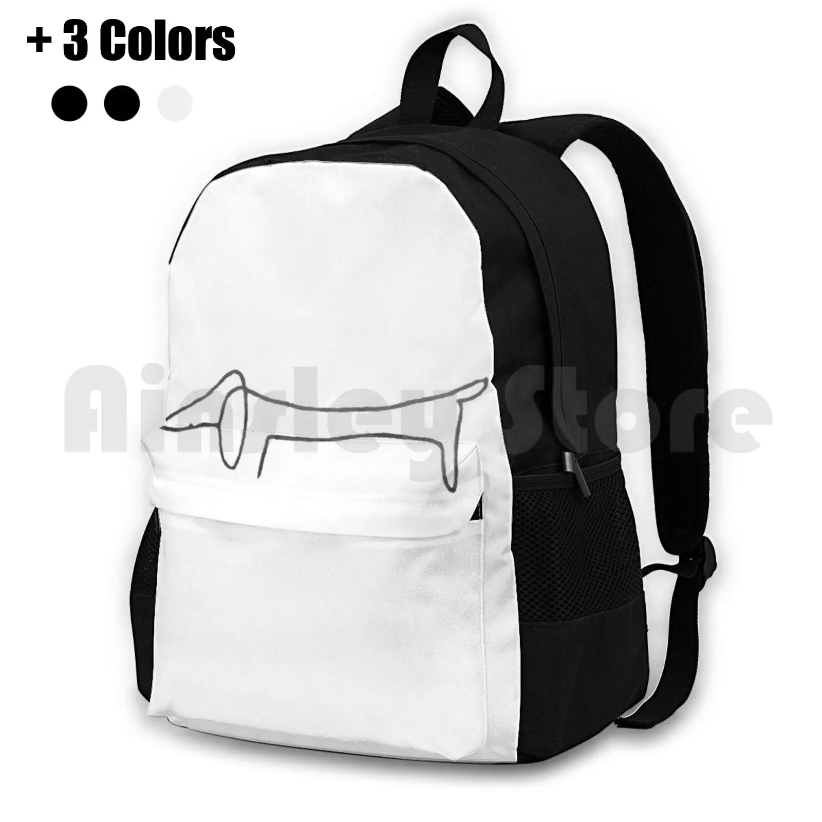 Lump Picasso Dog Sketch Outdoor Hiking Backpack Riding Climbing Sports Bag Picasso Dog Sketch Lump Cartoon Dog Cute Simple