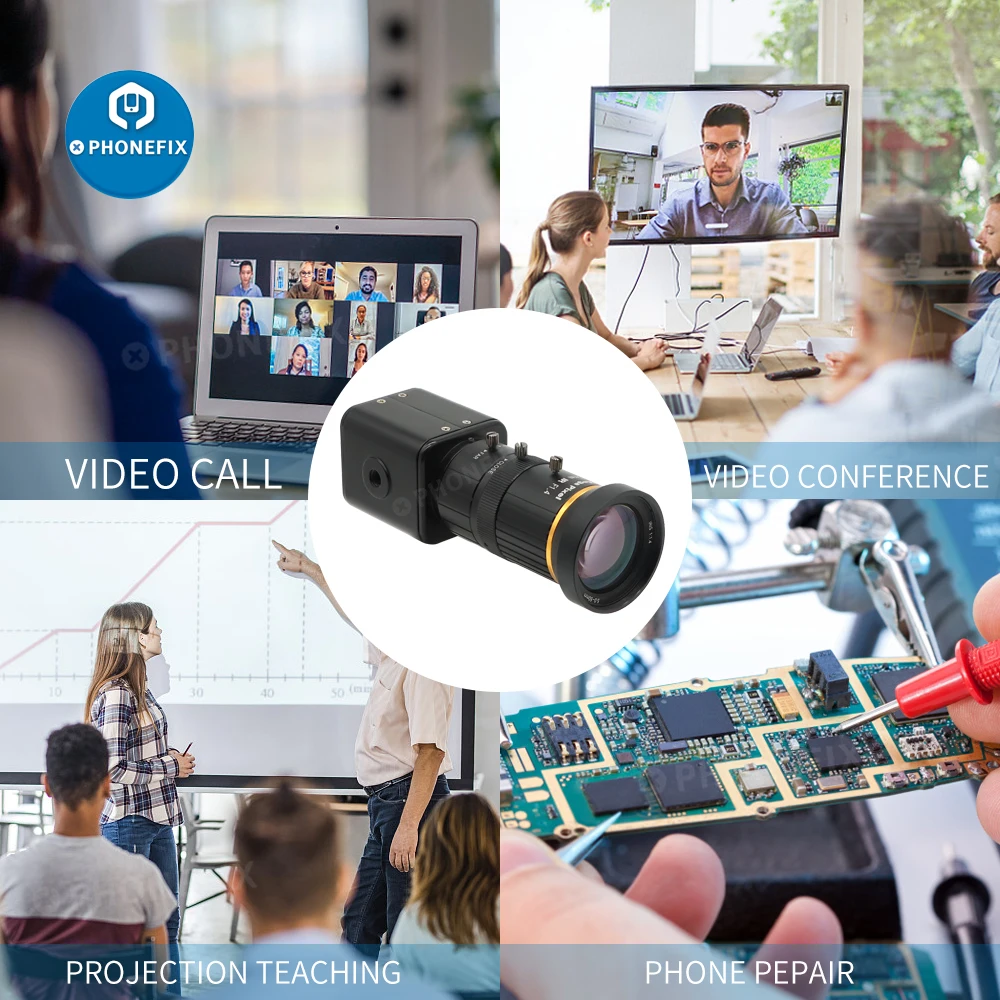 Videocamera industriale HD 1080P 2.0MP HDMI con obiettivo varifocale manuale 5-50mm per la ricerca scientifica di videoconferenza in Streaming Live