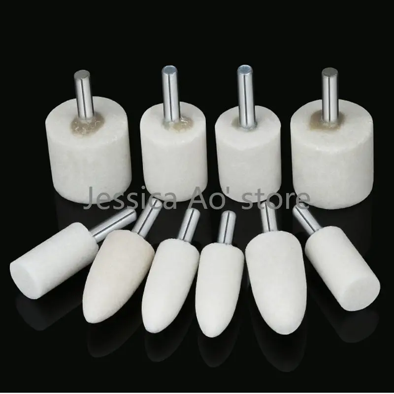 6 pezzi Set disco abrasivo pietra bianca corindone mola lucidatura metallo sbavatura trapano elettrico disco abrasivo pietra abrasiva