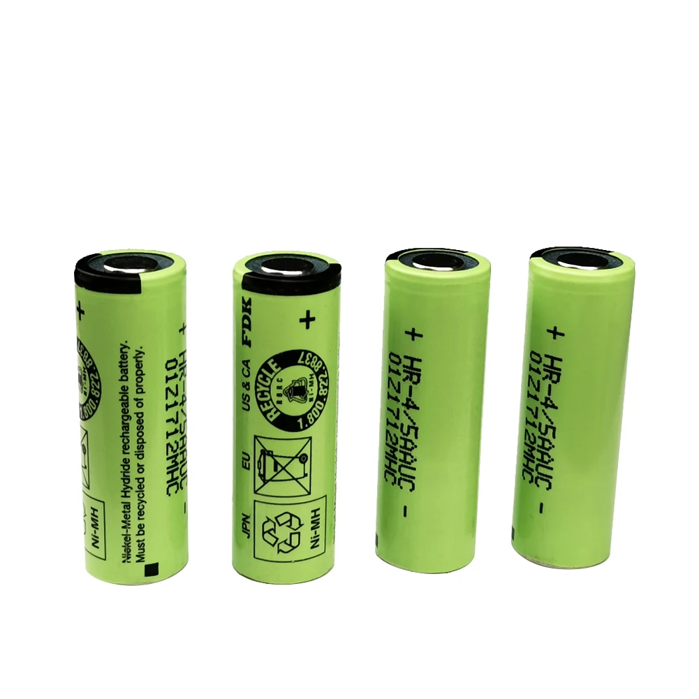 

4 Pcs Battery HR-4/5AAUC 4/5 AA HHR-4/5AA 1.2V Rechargeable NI-MH Battery for FDK