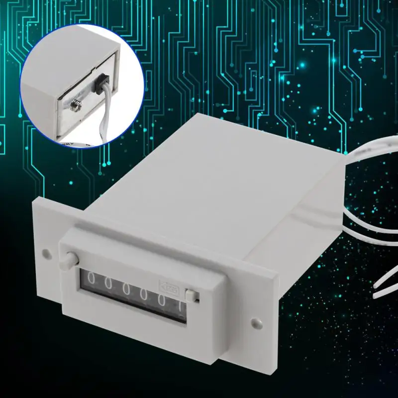 CSK6-YKW 6 أرقام الكهرومغناطيسية نبض عداد أداة AC110V / AC220V / DC24V الكهرومغناطيسية عداد 220 فولت