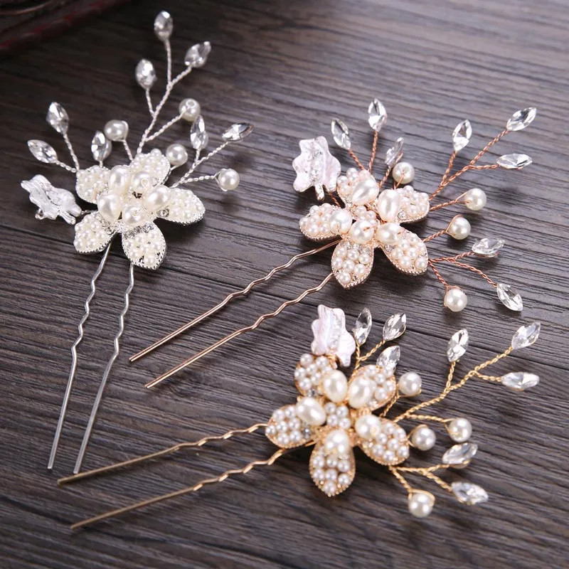 bijoux de tete mariage FORSEVEN mariée accessoires de cheveux de mariage cristal perle peignes de cheveux pièces de tête nuptiale Noiva diadème couronne bijoux de cheveux pour les femmes