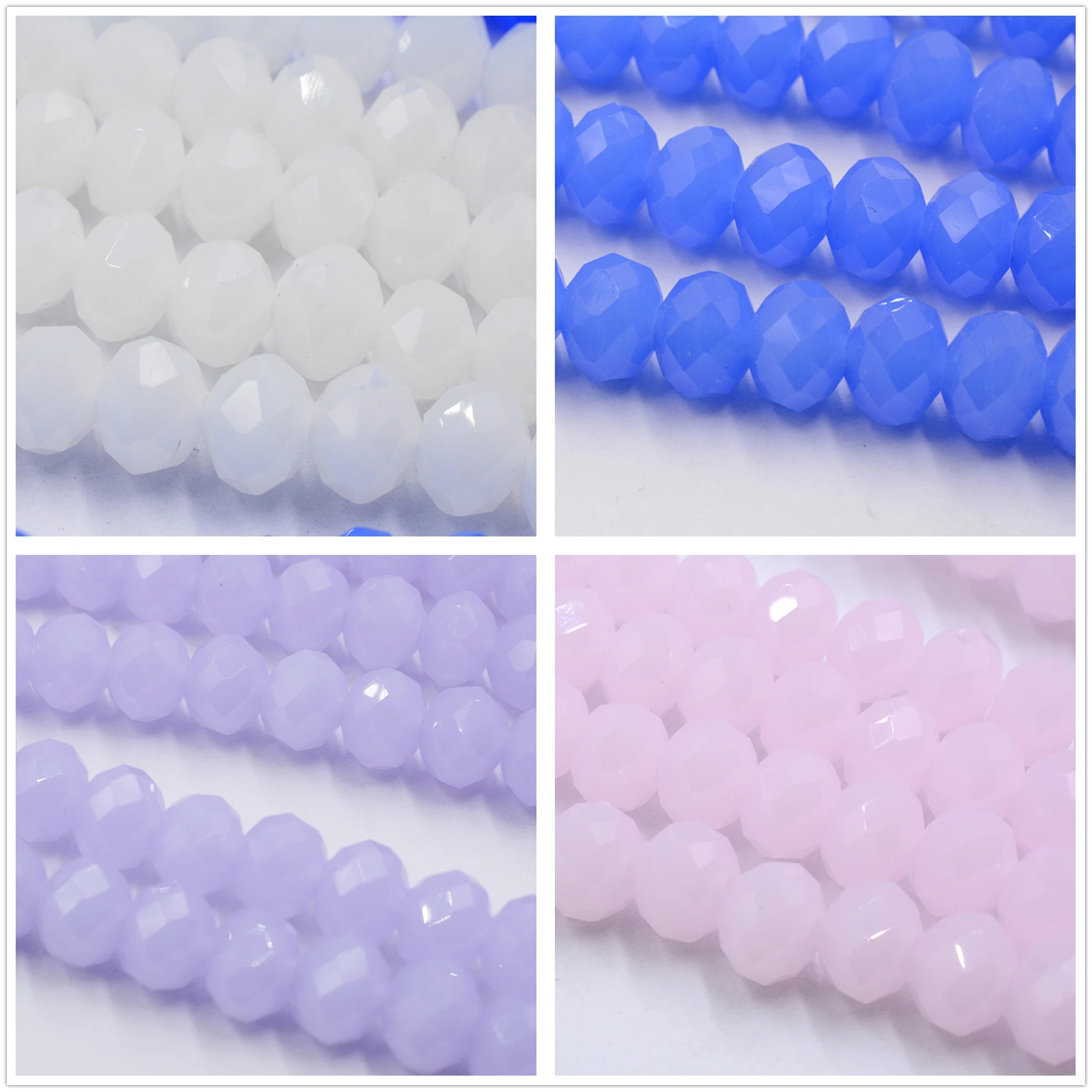 2019 Clear Blue-light 4mm 6mm 8mm Austria Crystal Beads Rondelle Beads Loose Spacer Bead for DIY Jewelry Making U Pick Colors