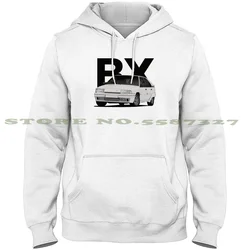 White Citroen Bx 19 Gti With Bx Streetwear Sport Hoodie Sweatshirt French Automobiles Vintage Retro Bx Bx Illlustration Car
