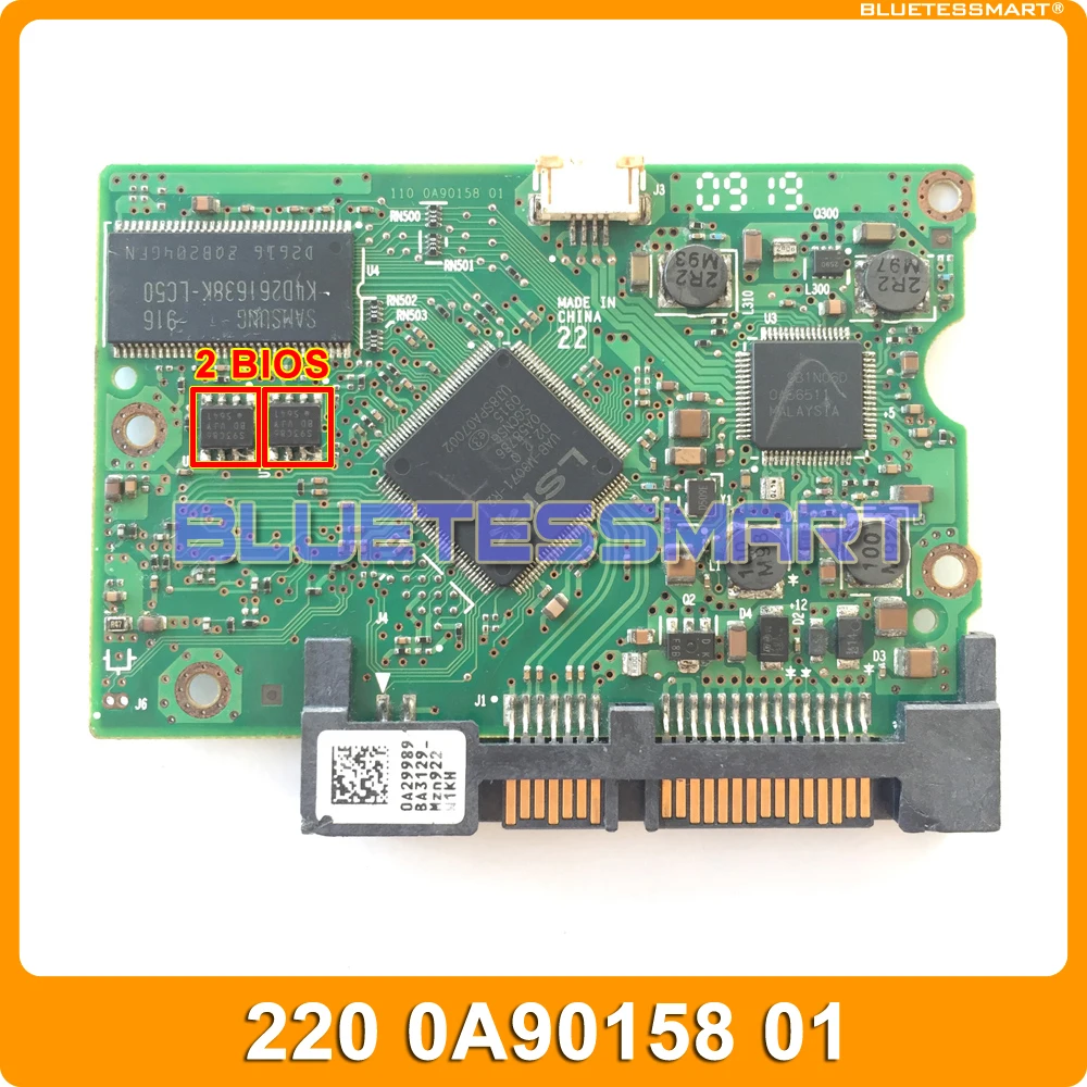 

hard drive parts PCB board 220 0A90158 01 for Hitachi 3.5 SATA hdd data recovery hard drive repair 110 0A90158 01