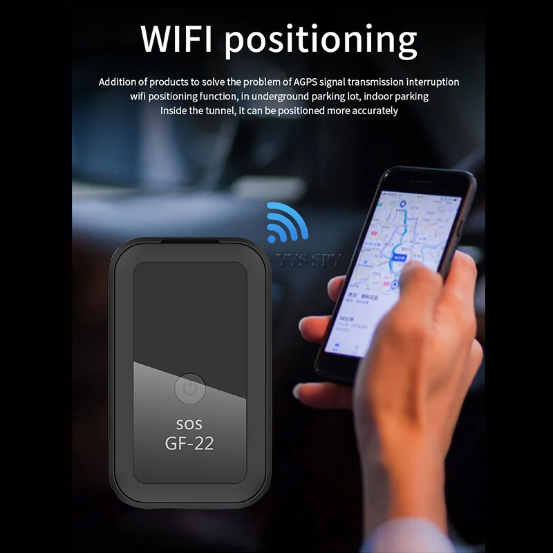 NEW GF22 Mini GPS Tracker Magnetic LBS Wifi Positioning SOS Fence Alarm 2G SIM SMS Voice Recorder APP Remote Covert Car Locator