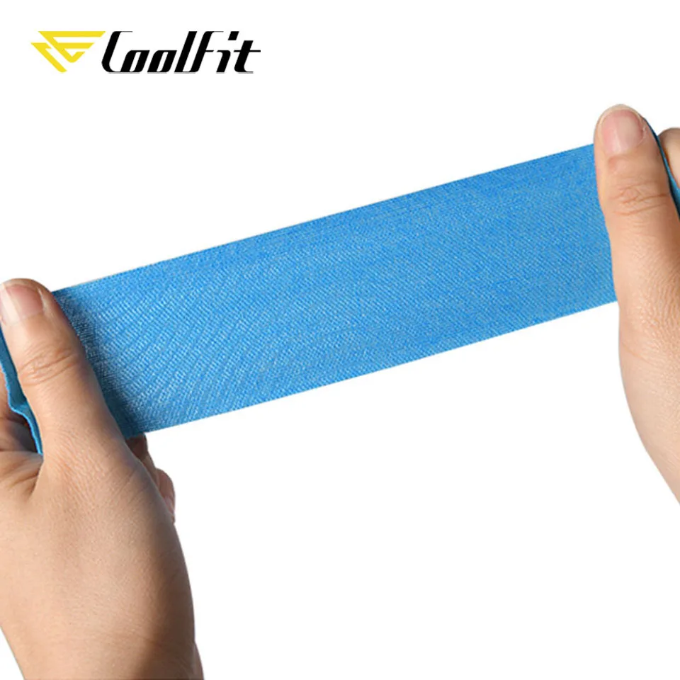 CoolFit-Cinta de kinesiología para lesiones, vendaje muscular deportivo de algodón elástico, cinta de alta velocidad para aliviar el dolor muscular