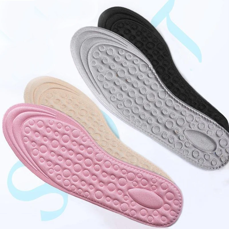 2Pc EVA Memory Foam Breathable Massage Insoles for Women Shoes Inner Sole Shoe Insert Lift Heel Comfort Heightening Insoles