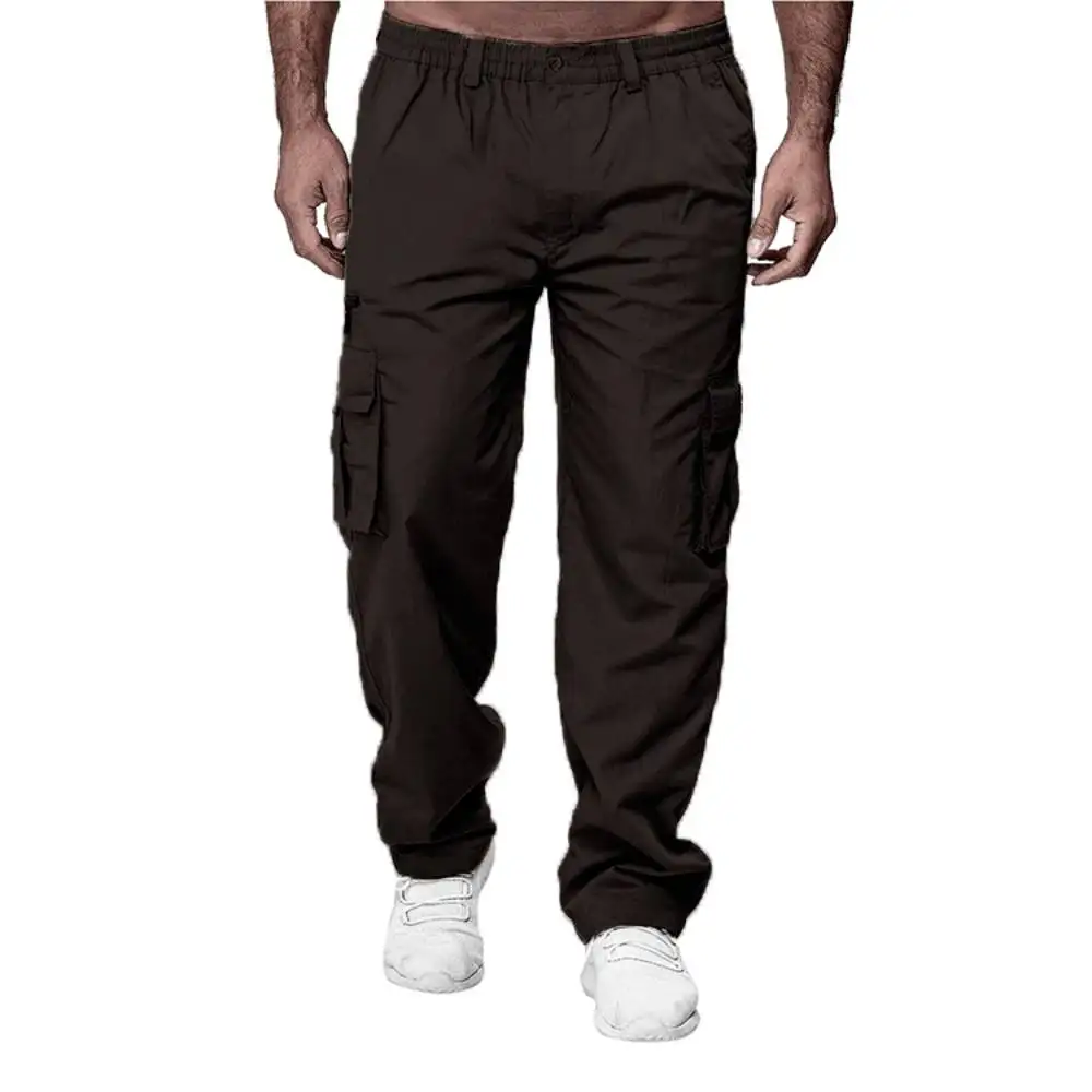 Ropa Deportiva militar para hombre, pantalones Cargo con múltiples bolsillos, rectos, holgados, para correr, M-4XL, primavera y otoño