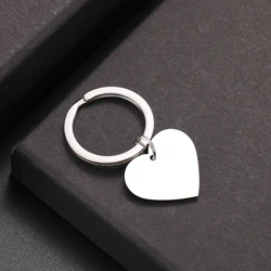 Stainless Steel Keychain Sweet Heart Silver Color Fashion keychain for car keys Pendant For Women Man Jewelry Friends Gifts NEW