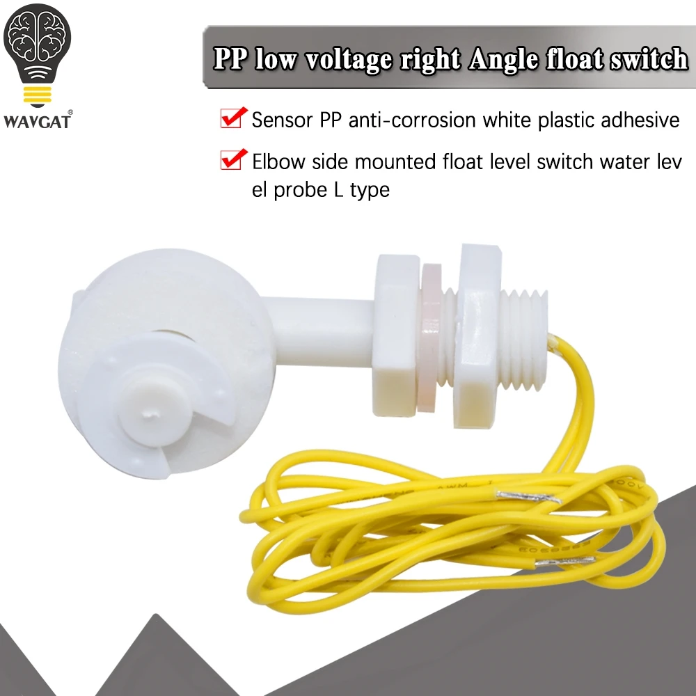 WAVGAT Liquid Water Level Sensor Right Angle Float Switch for Fish Tank 0-100V Low voltage version