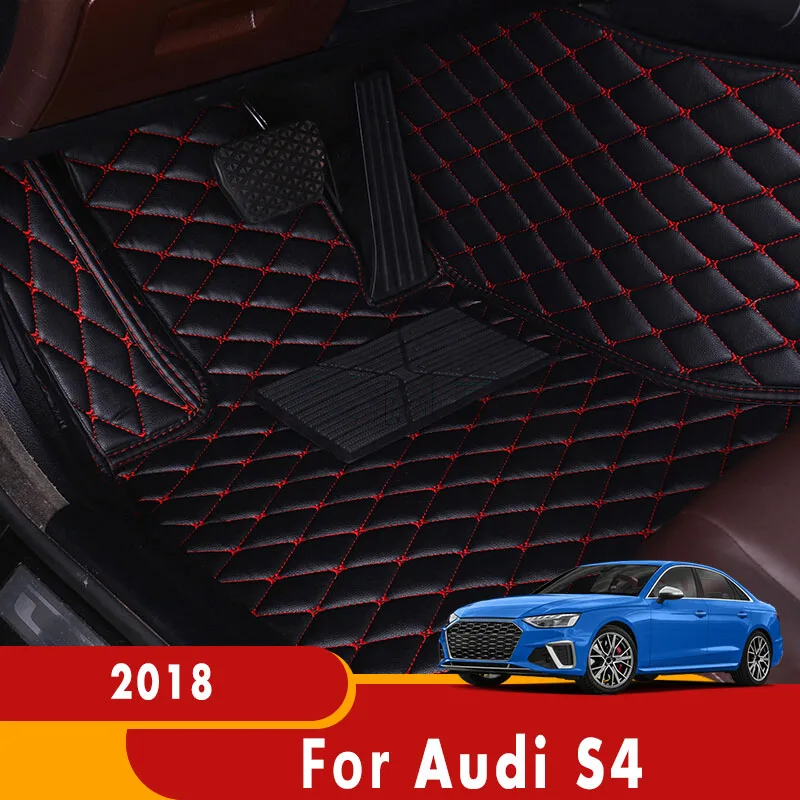 

Ковры на заказ для Audi S4 2018, кожаные водонепроницаемые автомобильные коврики, автомобильные аксессуары, интерьер, автостайлинг, передние и задние коврики