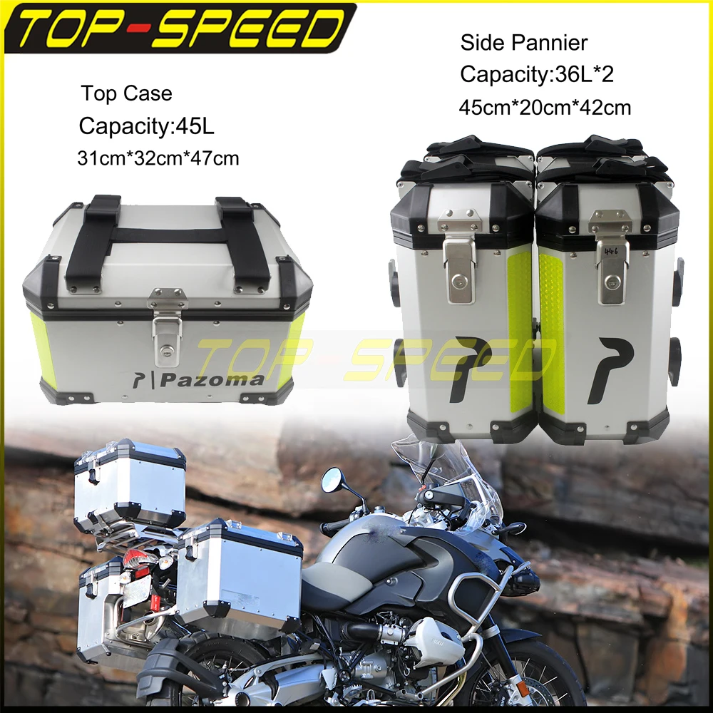 

45L 36L Motorcycle Side Pannier Cargo Top-Case Side-Cases Saddle Bag Luggage Suitcase Rear Casing Trunk for BMW R1200GS F800R