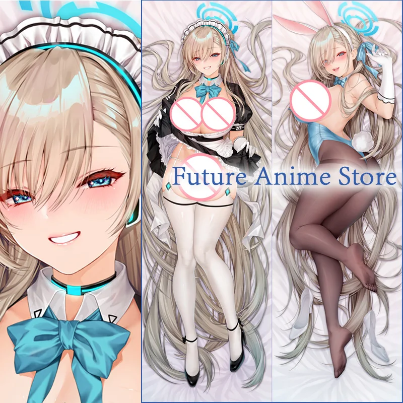 Dakimakura Anime Blue Archive Ichinose Asuna Bunny Girl Double-sided Print Life-size Body Pillow