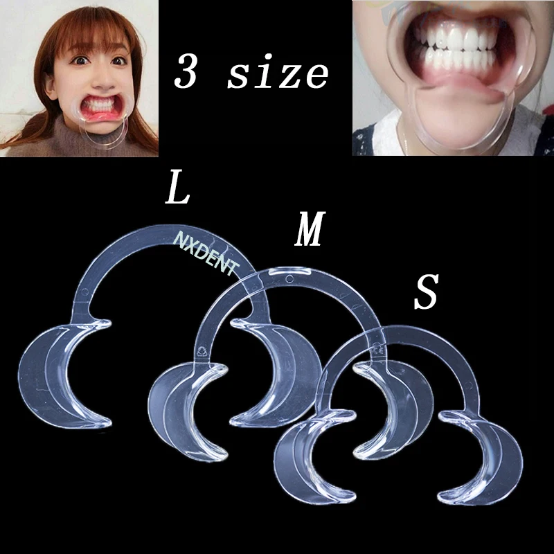 10pcs/bag  Oral Lip Cheek Retractor Dental C-shape Intraoral Mouth Opener Large/Medium/Small Oral Clean Tool teeth whitening