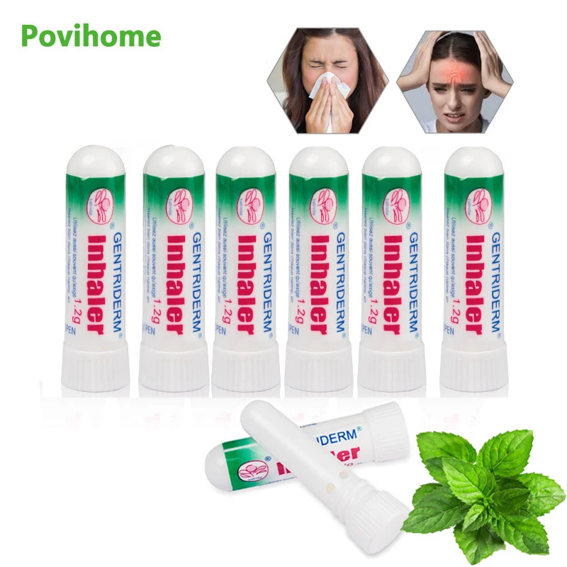 5Pcs 100% Original Peppermint Nose Inhaler Balm For Cold And Headache Nasal Essential Oils Chinese Tradition Herbal Ointment