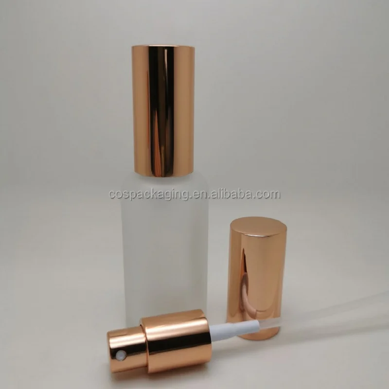 15pcs Empty 5~100ml Perfume Spray Bottle Frosted Glass Spray Bottle Rose Gold Cap Makeup Packaging Atomizador Mist Spray Bottle