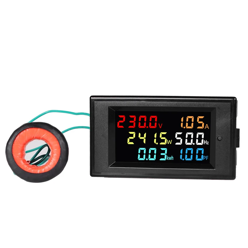 AC-Messgerät Digital LCD – 80-450V, 0-110A, 1% Genauigkeit – Für Spannung, Strom, Frequenz, Leistungsfaktor