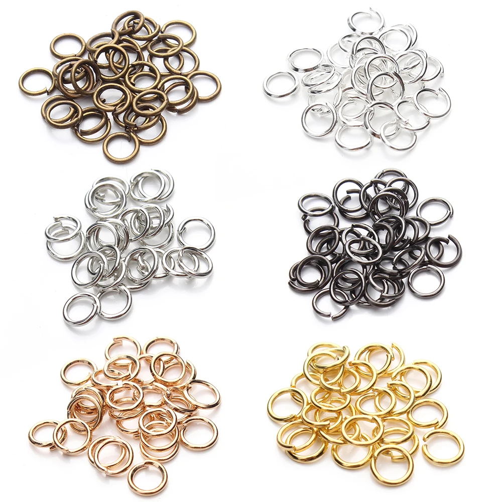 200pcs/lot 3/4/5/6/7/8mm Jump Rings Silver Split Rings Connectors For Diy Jewelry Finding Making Accessories Wholesale Supplies