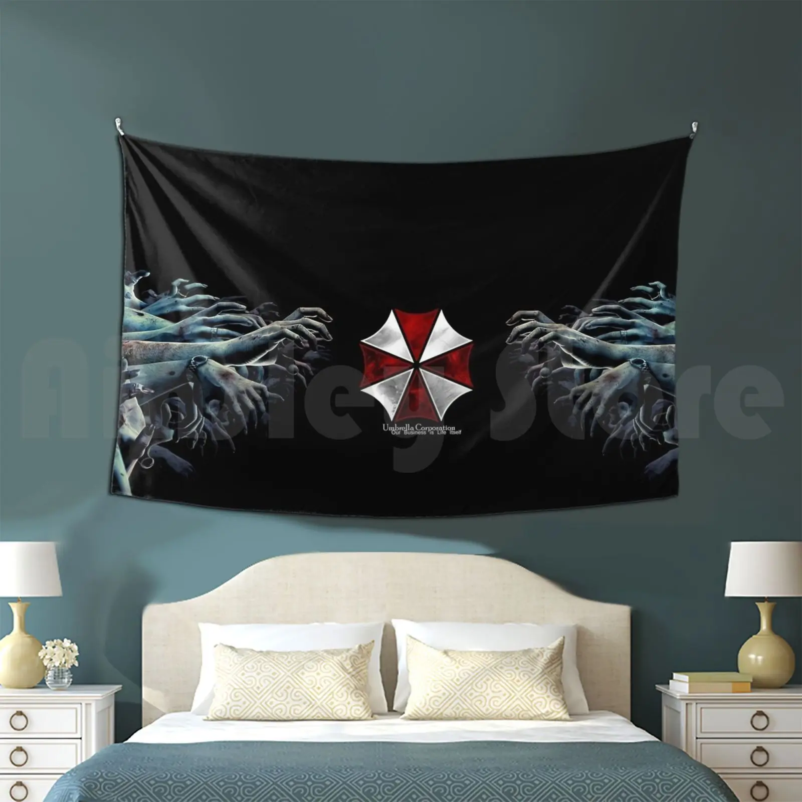 

Umbrella Corporation Tapestry Living Room Bedroom Evil Umbrella Resident Umbrella Corporation Biohazard Zombie