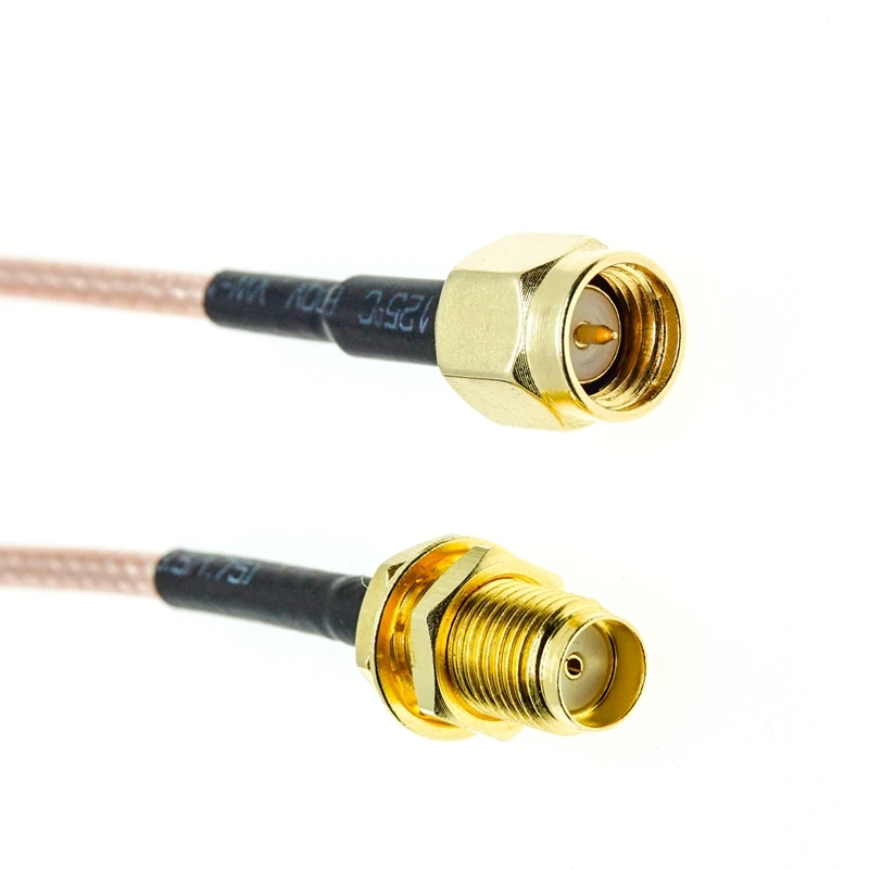 RG316 SMA Male To SMA Female Bulkhead Crimp connector Coax RF Extension Cable Coaxial  Jumper Pigtail