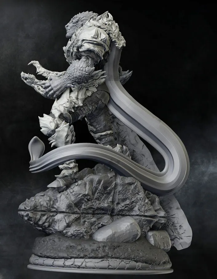 75mm / 100mm Resin Model Kits Lizard Man Figure Unpainted No Color DW-025