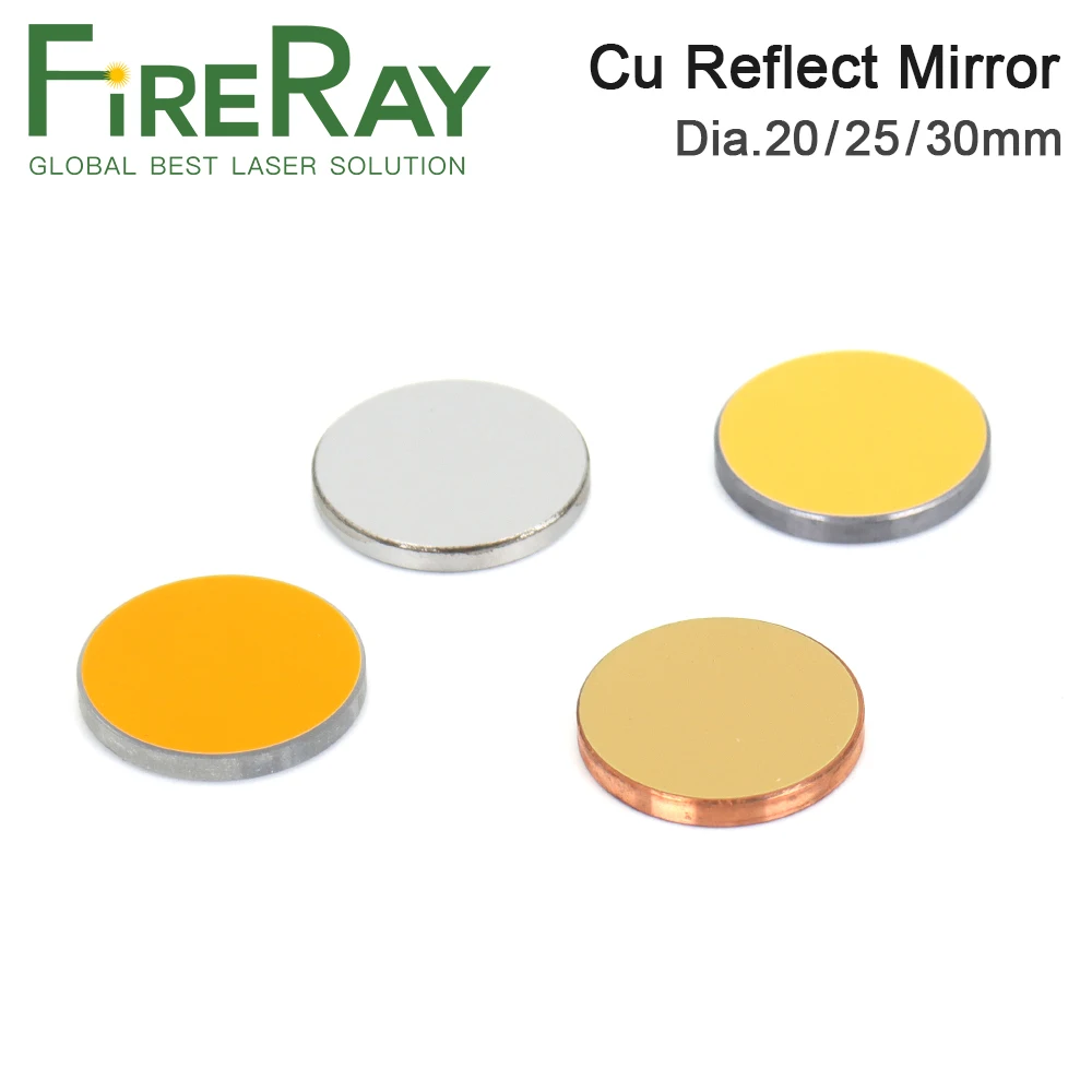 FireRay 3 قطعة مرآة تعكس النحاس قطر 20 25 30 مللي متر مرآة ليزر Cu لآلة القطع والنقش بالليزر Co2