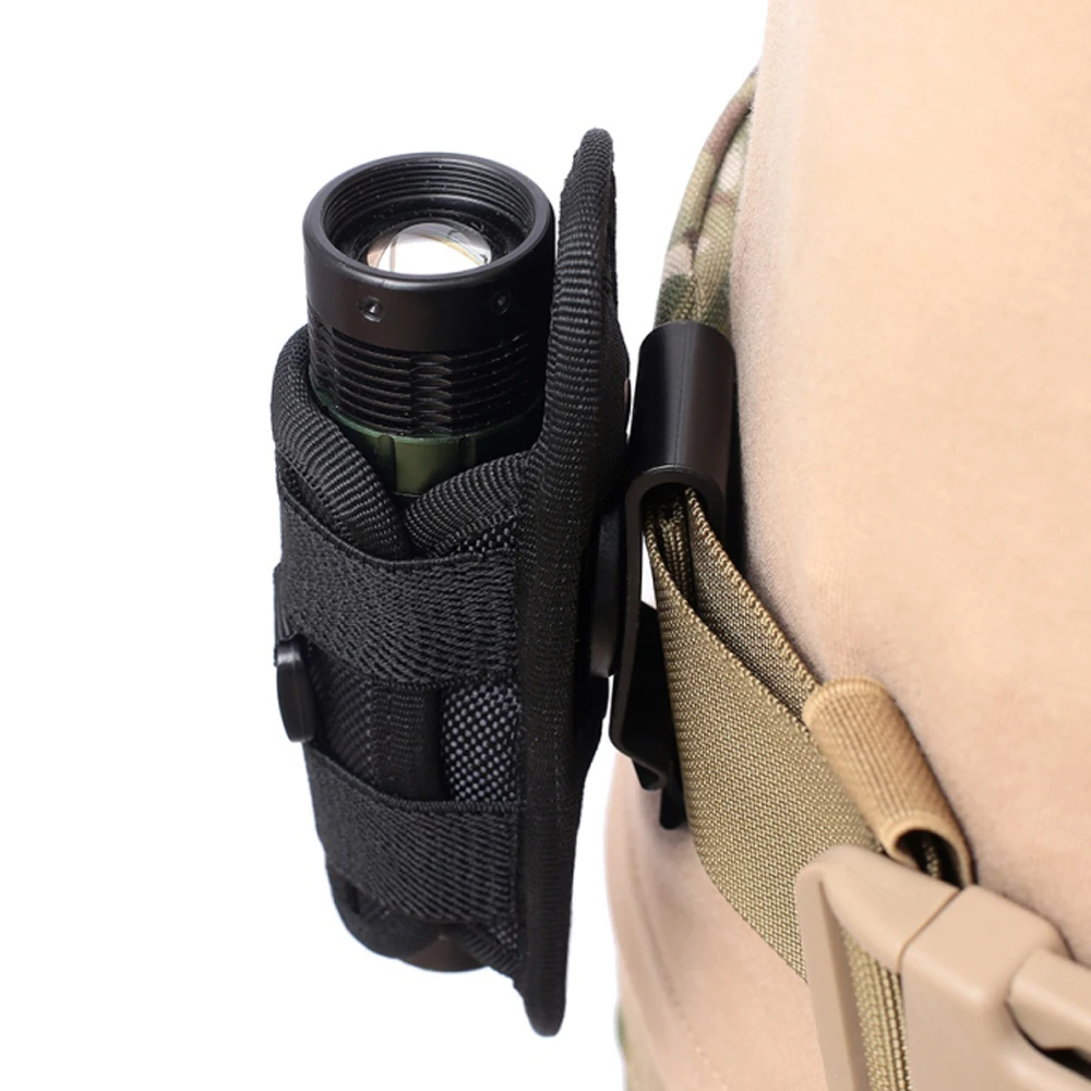 Tactical 360 Degrees Rotatable Flashlight Pouch Holster Torch Case for Belt Torch Cover Hunting Lighting Accessory Survival Kits