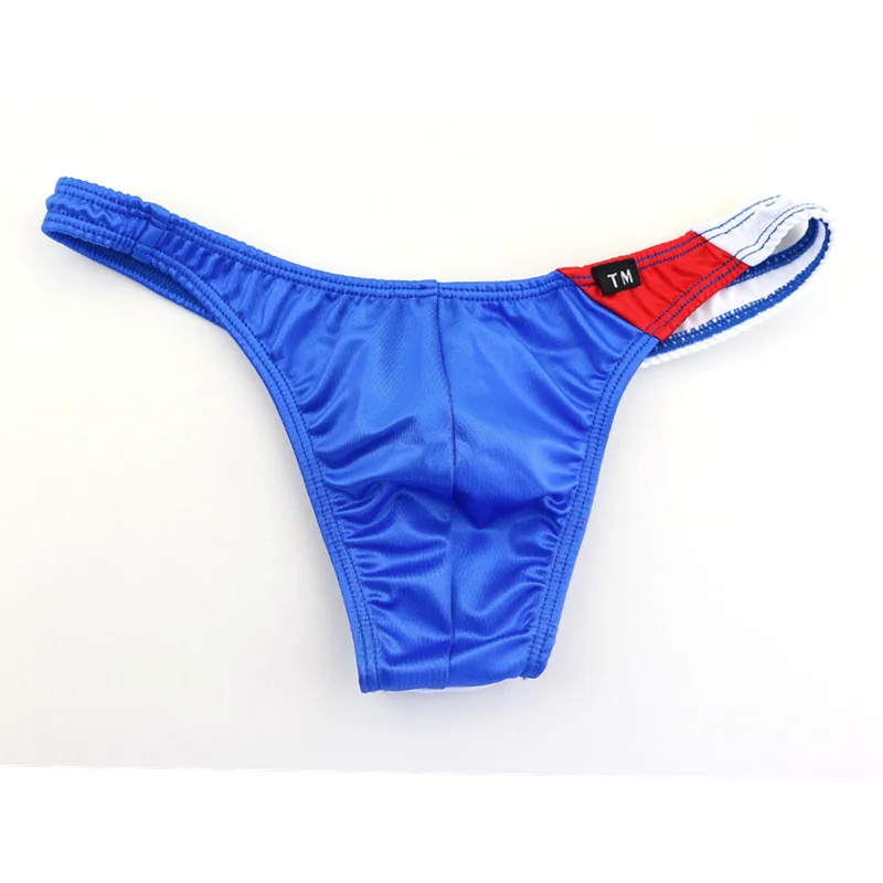 New Color Patchwork Nylon Breathable Underwear For Men Ultra-thin Sexy Three-dimensional Low-slung Men\'s Thong And Men\'s T Pants