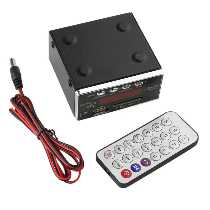 12V Auto Car Power Amplifier MP3 SD USB Audio Player Reader FM Radio 4-Electronic Keypad Support USB SD MMC Card with Remote