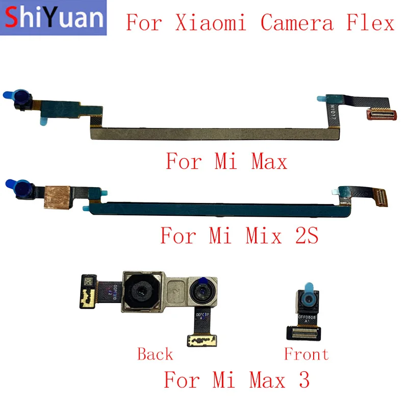 Back Rear Front Camera Flex Cable For Xiaomi Max 2 Max 3 Mix 2S Mix3 Black Shark 2 Main Camera Module Repair Replacement  Parts