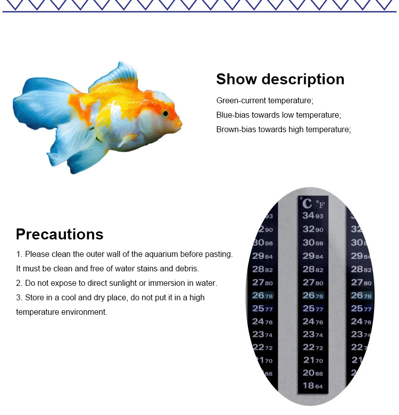 Digital Aquarium Home Stick-on Thermometer Fish Tank StripAdhesive Dual Scale C/F Discolor Temperature Measure Sticker Accessor